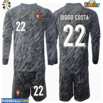 Portugal Diogo Costa #22 Torwart Auswärts Trikotsatz Kinder EM 2024 Langarm (+ Kurze Hosen)